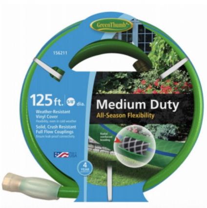 Garden Hose, Medium-Duty, 5/8-In. x 125-Ft.