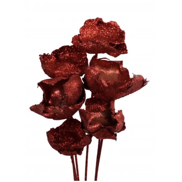 Palm Caps Red Glitter