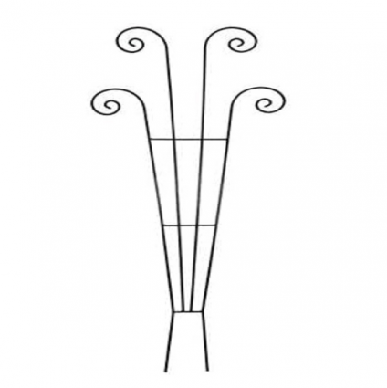 Black Fan Trellis 60" 