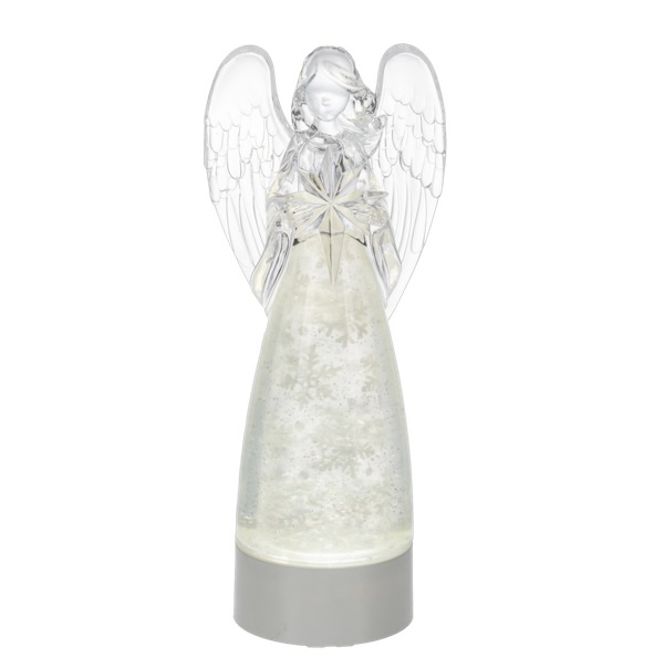 LED Shimmer Angel Figurine 12.5"H