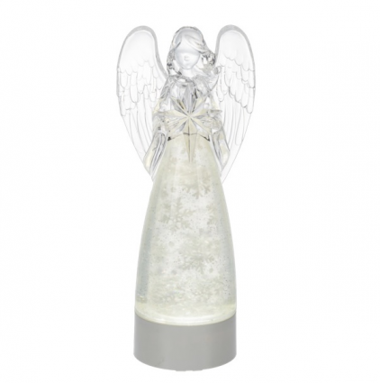 LED Shimmer Angel Figurine 12.5"H
