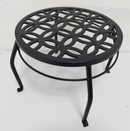 Living Accents Black Cast Iron Plant Stand 9"