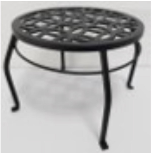 Living Accents Black Cast Iron Plant Stand 15"