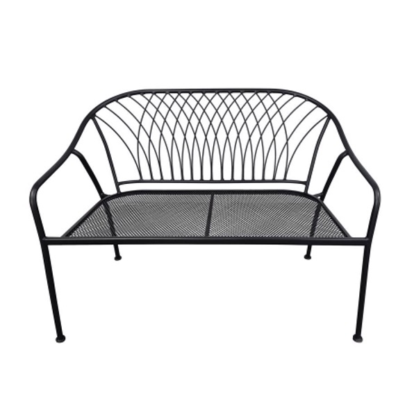  Winston Black Steel Frame Stackable Bench