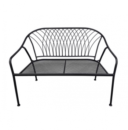  Winston Black Steel Frame Stackable Bench