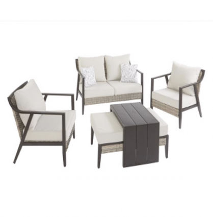 Breck Brown Steel Frame Loveseat Set Tan