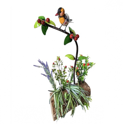 Golden Finch Garden Stake 24.8"H