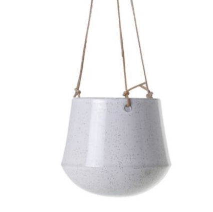 Kenzie White Hanging Pot 6.5"