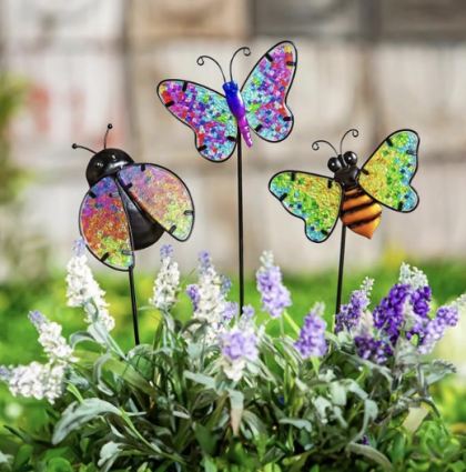 Printed Mosaic Pollinator Plant Picks 20" (sold seperately)