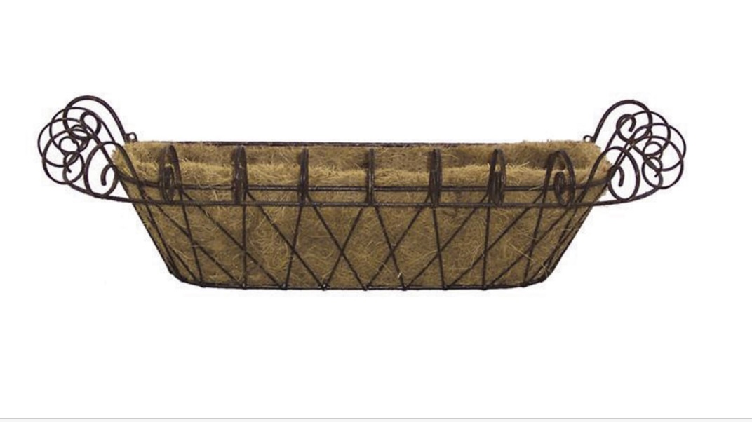 Small French Window Box w/ Coco Liner  31"X11"X10" 
