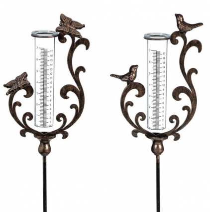 Bronze Butterfly or Bird Rain Gauge Garden Stake 36" (sold seperately)