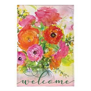 Ronunculus Welcome Mini Burlap Garden Flag