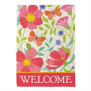 Wildflower Bunch Mini Suede Garden Flag