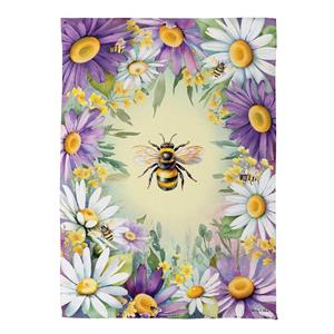 Buzzing Around Mini Suede Garden Flag