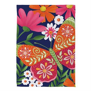 Burst Butterfly Mini Suede Garden Flag