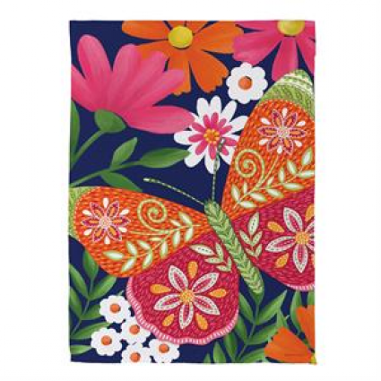 Burst Butterfly Mini Suede Garden Flag