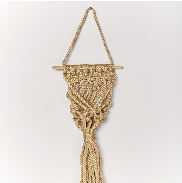 Small Tan Jute Wall Planter