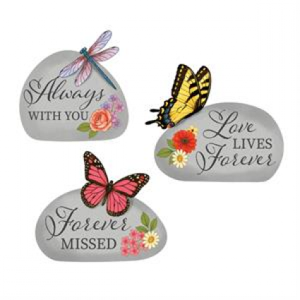 Butterfly and Dragonfly Tiding Memorial Garden Stone (sold seperately)