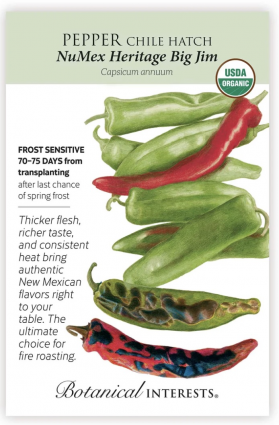 Organic NuMex Heritage Big Jim Hatch Chile Pepper Seeds