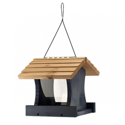 Small Blue Wood Ranch Bird Feeder