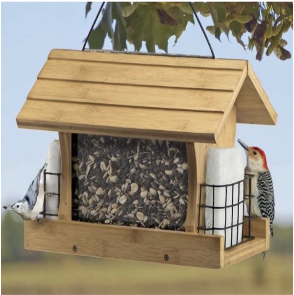 Deluxe Bamboo Feeder with Suet Cages
