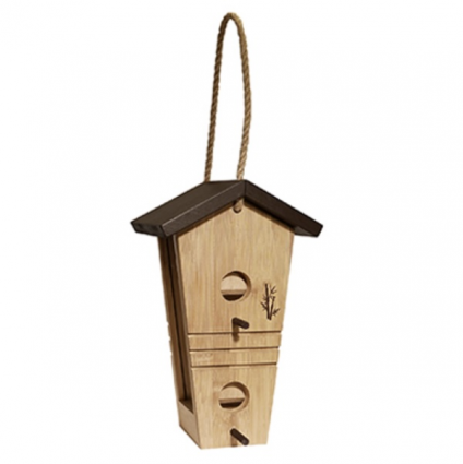 Tall Hopper Bamboo Bird Feeder