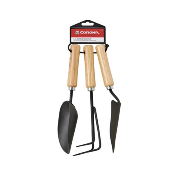 Corona Wood Handle Garden Tool Set (3-Piece)