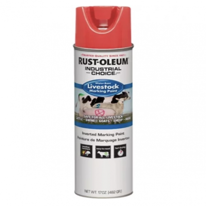 Rust-Oleum Industrial Choice 17 Oz. Fluorescent Red Livestock Marking Paint