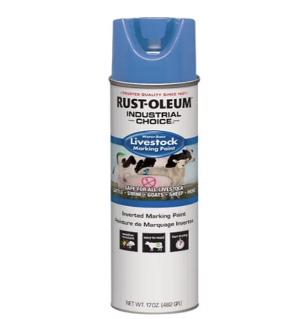 Rust-Oleum Industrial Choice 17 Oz. Fluorescent Blue Livestock Marking Paint