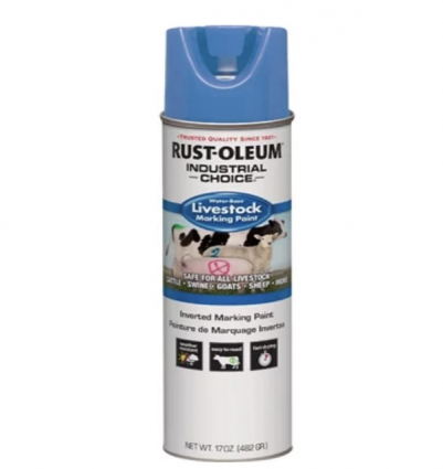 Rust-Oleum Industrial Choice 17 Oz. Fluorescent Blue Livestock Marking Paint