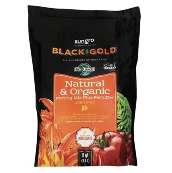 Black Gold All Purpose Natural & Organic Potting Soil Mix 8 Qt. 8 Lb.