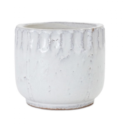 White Ceramic Pot 5.5"D X 5"H