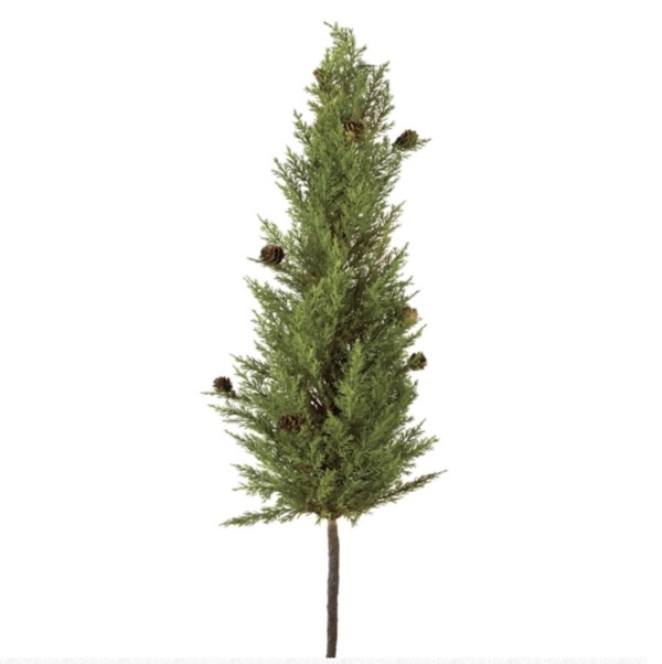 Cypress Tree Pick with Cones Pick 18"