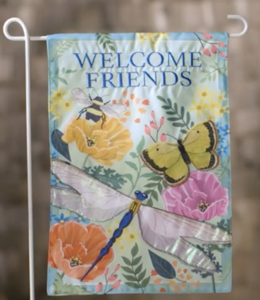 Vivid Azaleas Applique Garden Flag