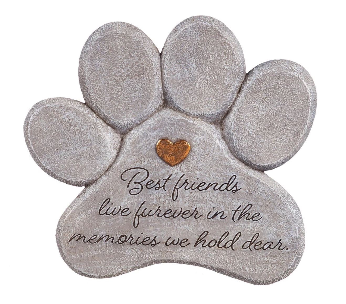 Pet Memorial Garden Stone, Best Friends Live Forever 11"