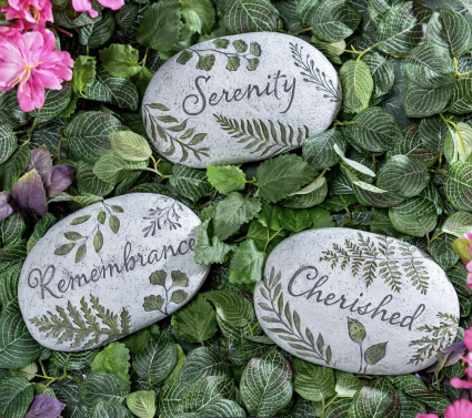 Cement Fern Sentiment Tiding Stones (sold separately)