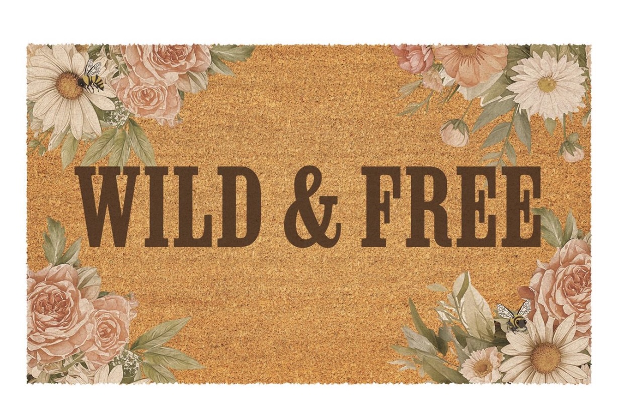 Wild & Free Floral Doormat