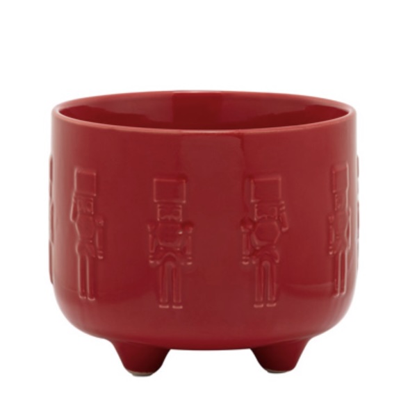 Red Nutcracker Planter 5.75"