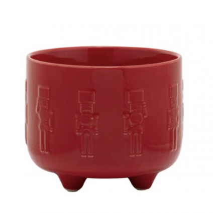 Red Nutcracker Planter 5.75"