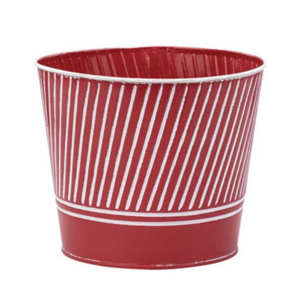 Red & White Swirl Pot Cover 
