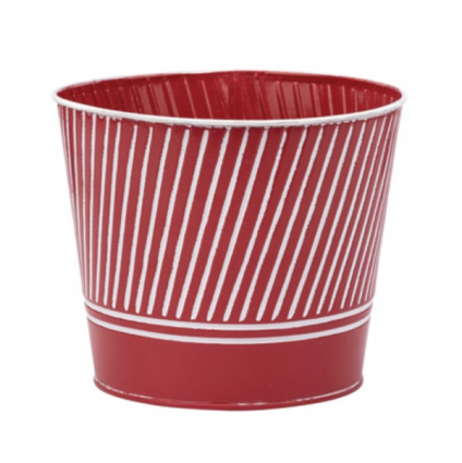 Red & White Swirl Pot Cover 