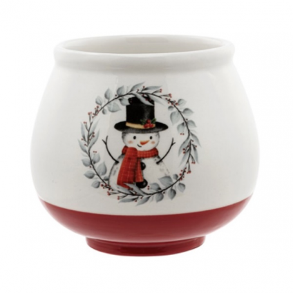 Snowman Wreath Planter 
