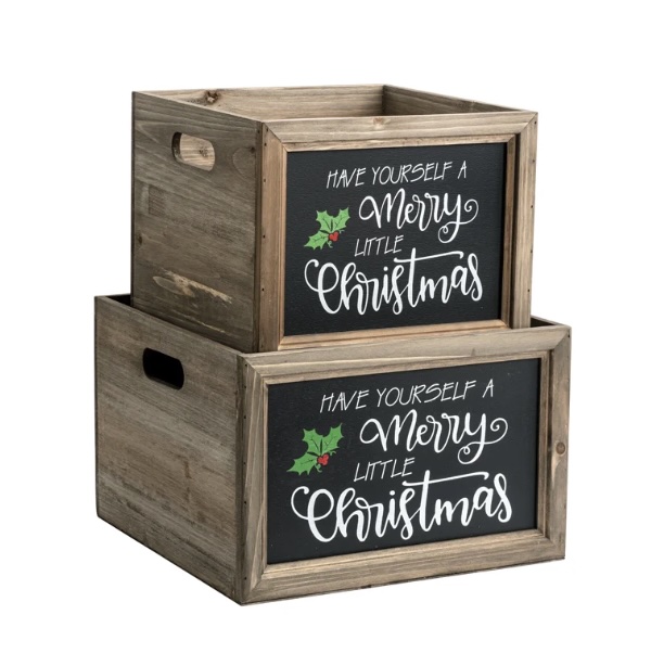 Merry Christmas Square Planter