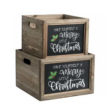 Merry Christmas Square Planter