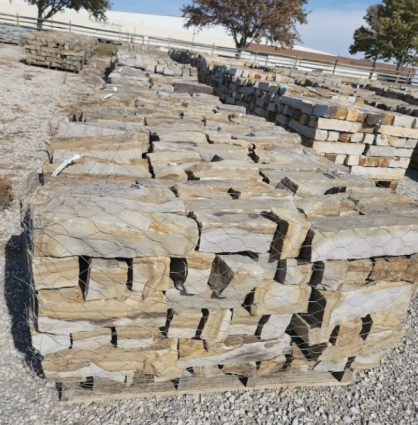  Oklahoma Blue Brown Edging 4" x 4"