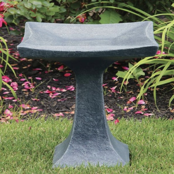 One Piece Scooped Bird Bath