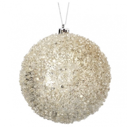Champagne Iced Ball Ornament