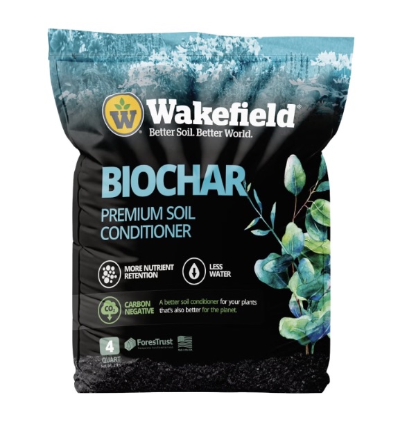 Wakefield Biochar 4 Qt. Premium Plant-Based Soil Conditioner