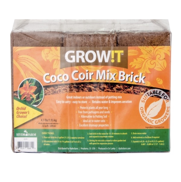 GROW!T Coco Coir Mix Brick